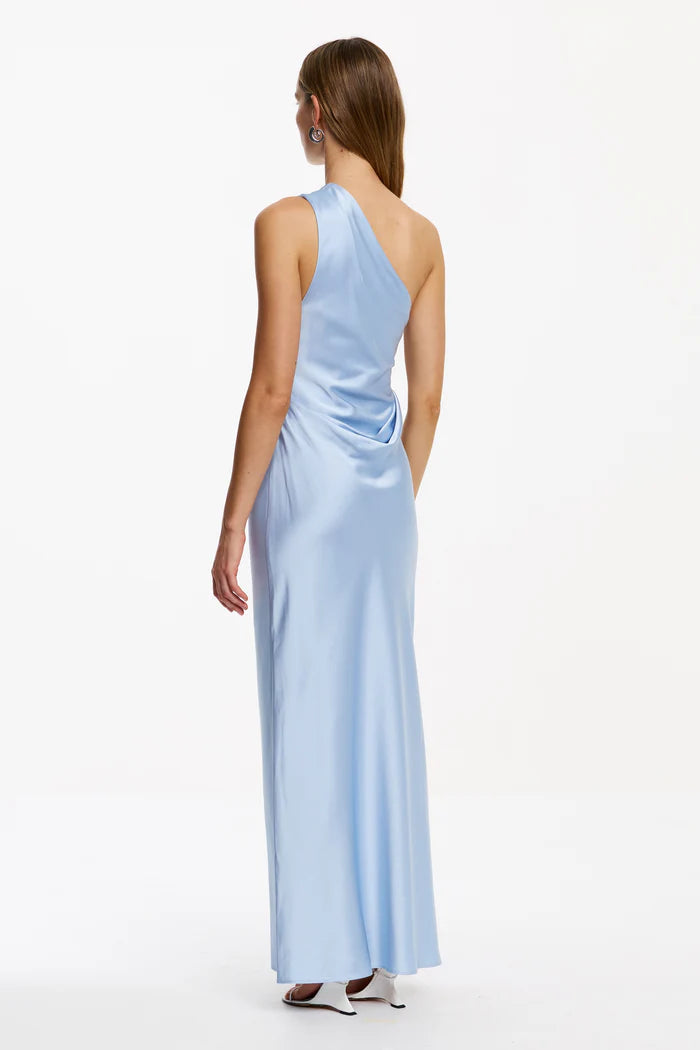 Angela One Shoulder Maxi Dress - Ice Blue