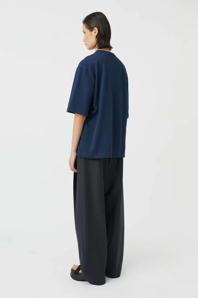 Briony Graphic Tee - Denim Blue