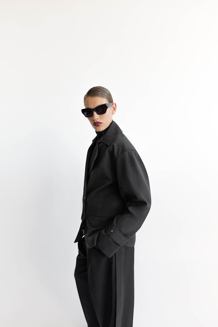 Malia Belted Jacket - Black