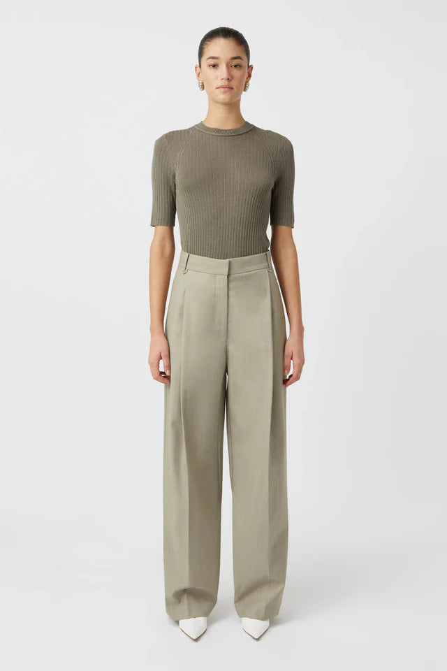 Pompidou Trouser - Olive Marle