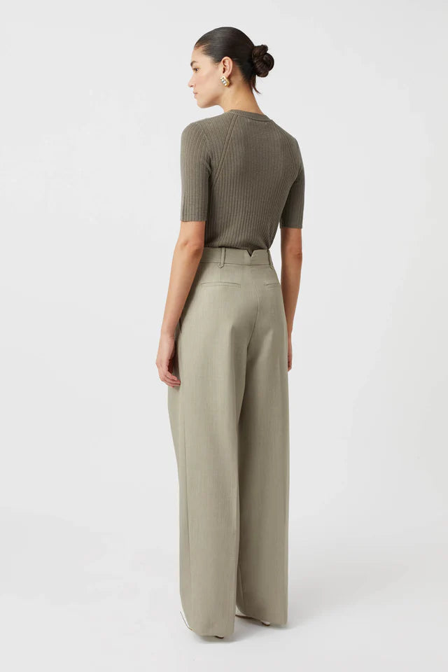 Pompidou Trouser - Olive Marle