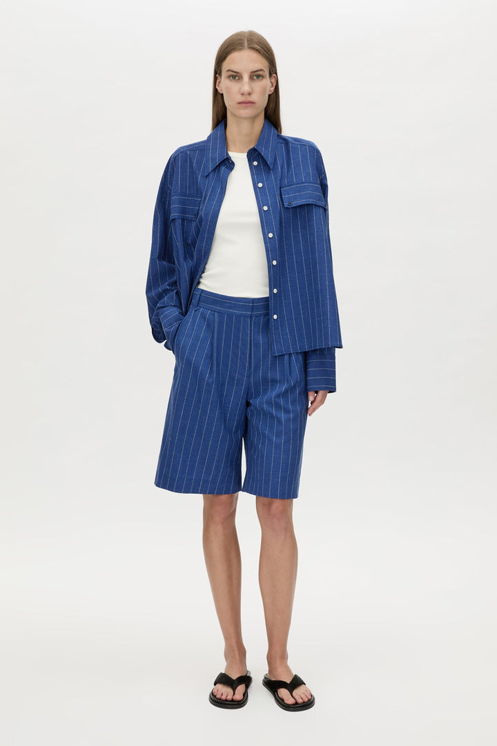 Alberto Short - Blue White Stripe