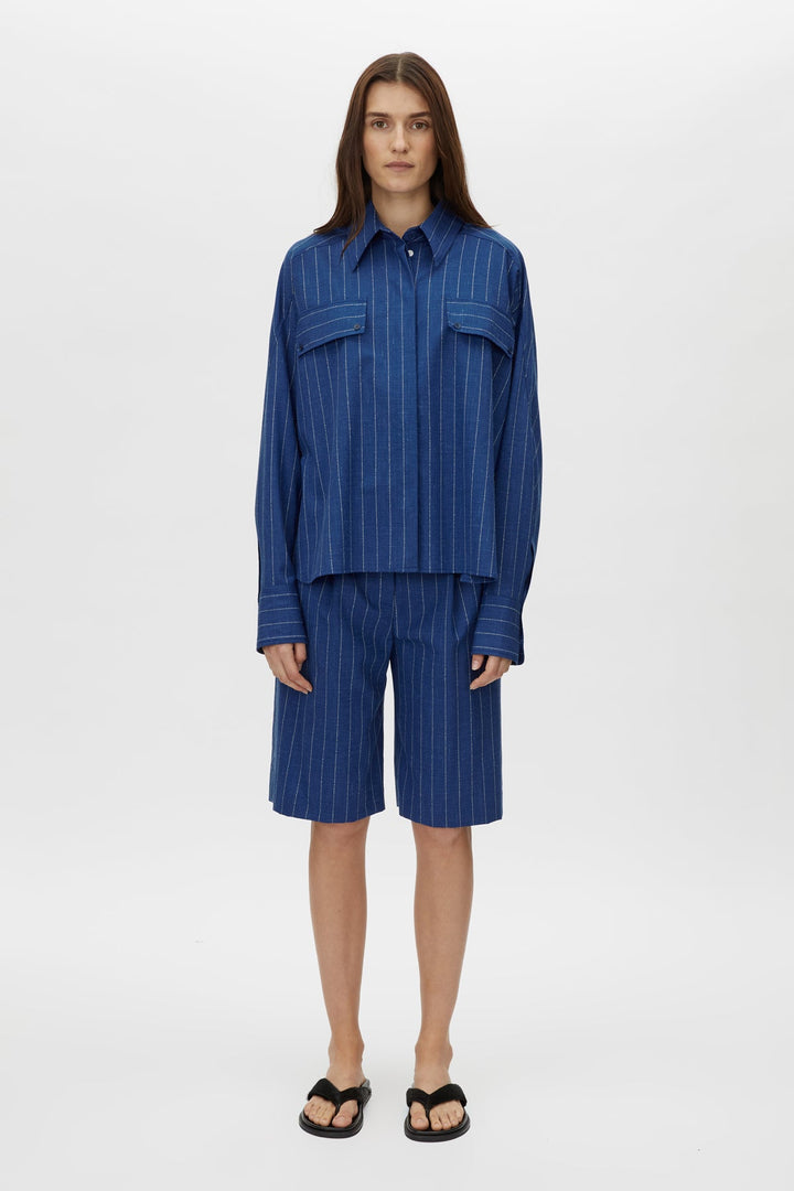 Alberto Shirt - Blue White Stripe