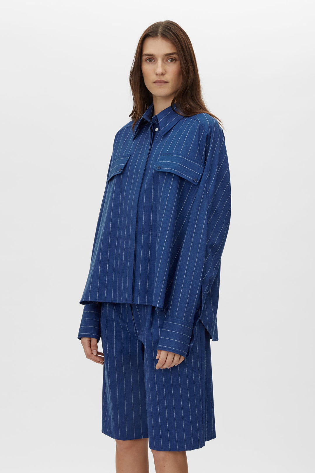 Alberto Shirt - Blue White Stripe