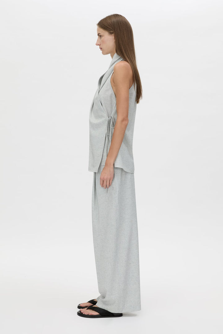 Alta Wrap Top - Light Blue Marle