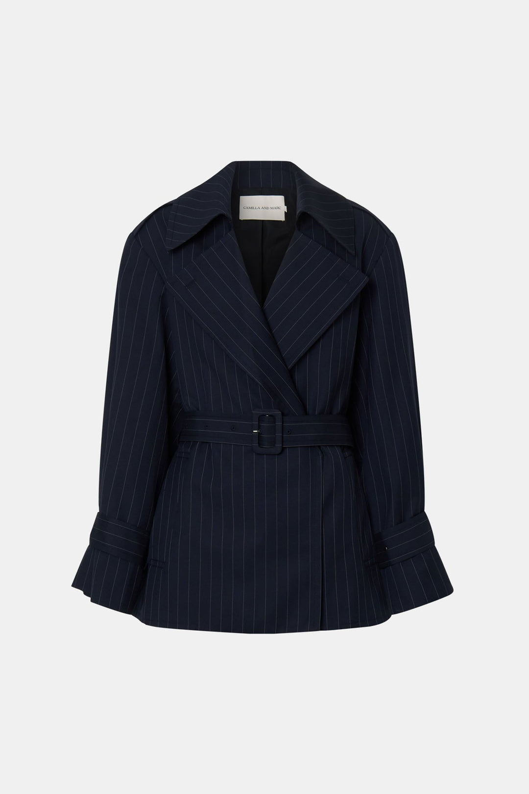 Brody Short Trench - French Navy Stripe