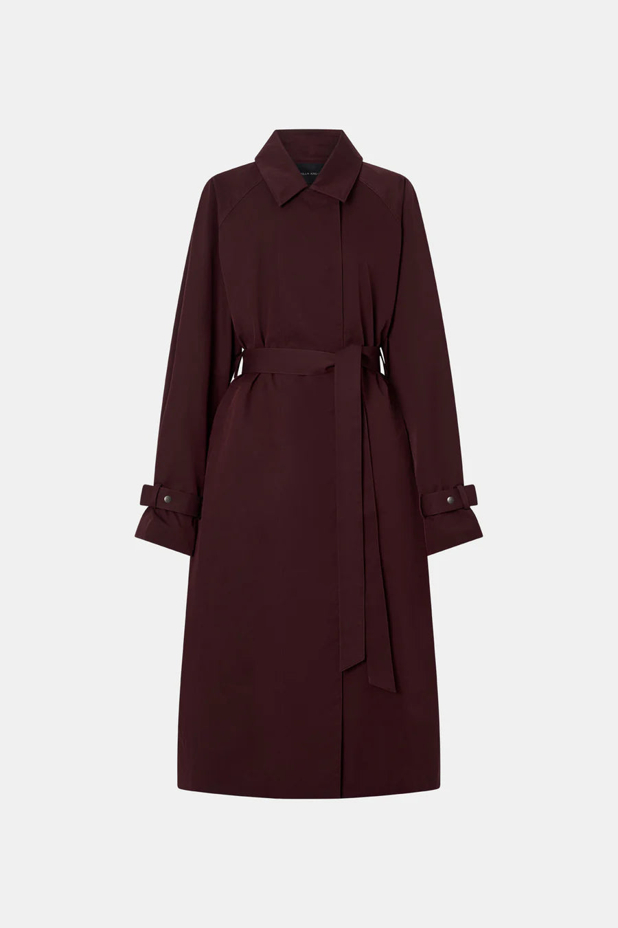 Dia Trench Coat - Burgundy