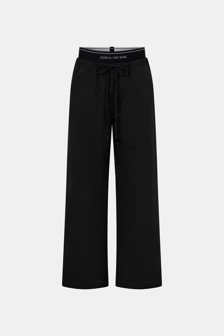 Dia Elastic Detail Pant - Black