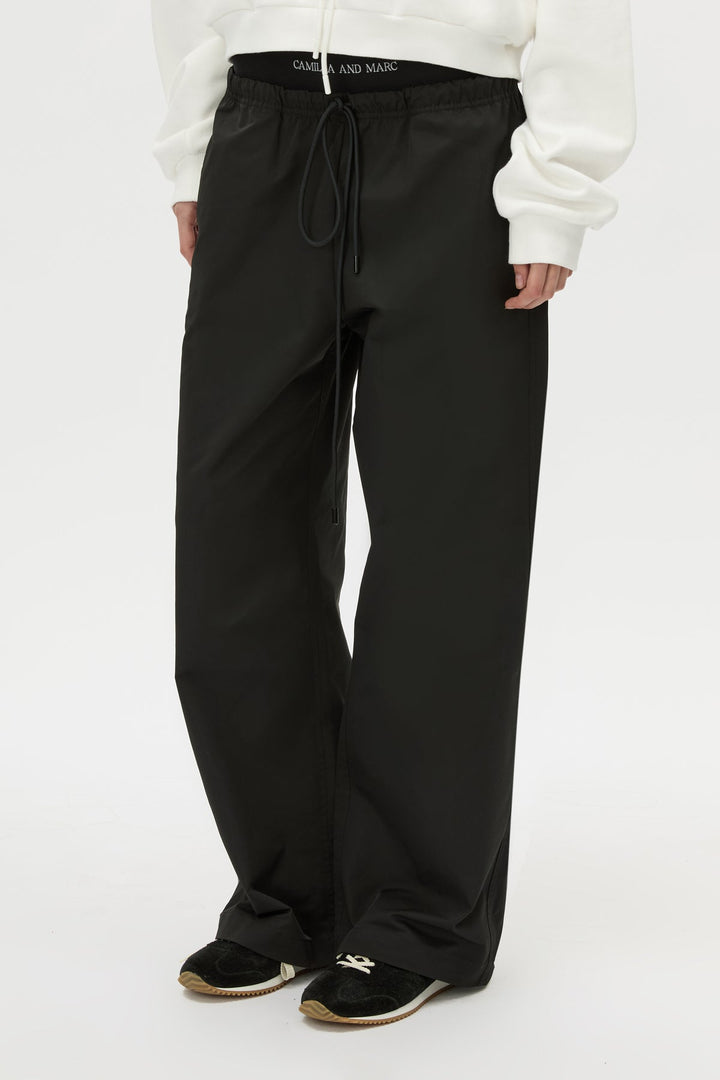 Dia Elastic Detail Pant - Black