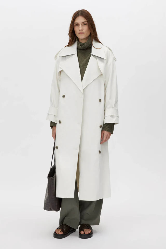 Elysian Trench Coat - Alabaster