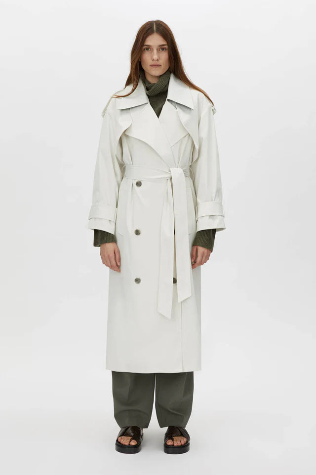 Elysian Trench Coat - Alabaster