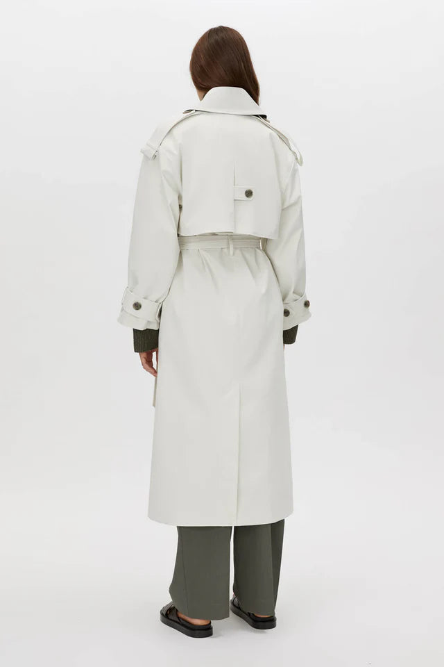 Elysian Trench Coat - Alabaster