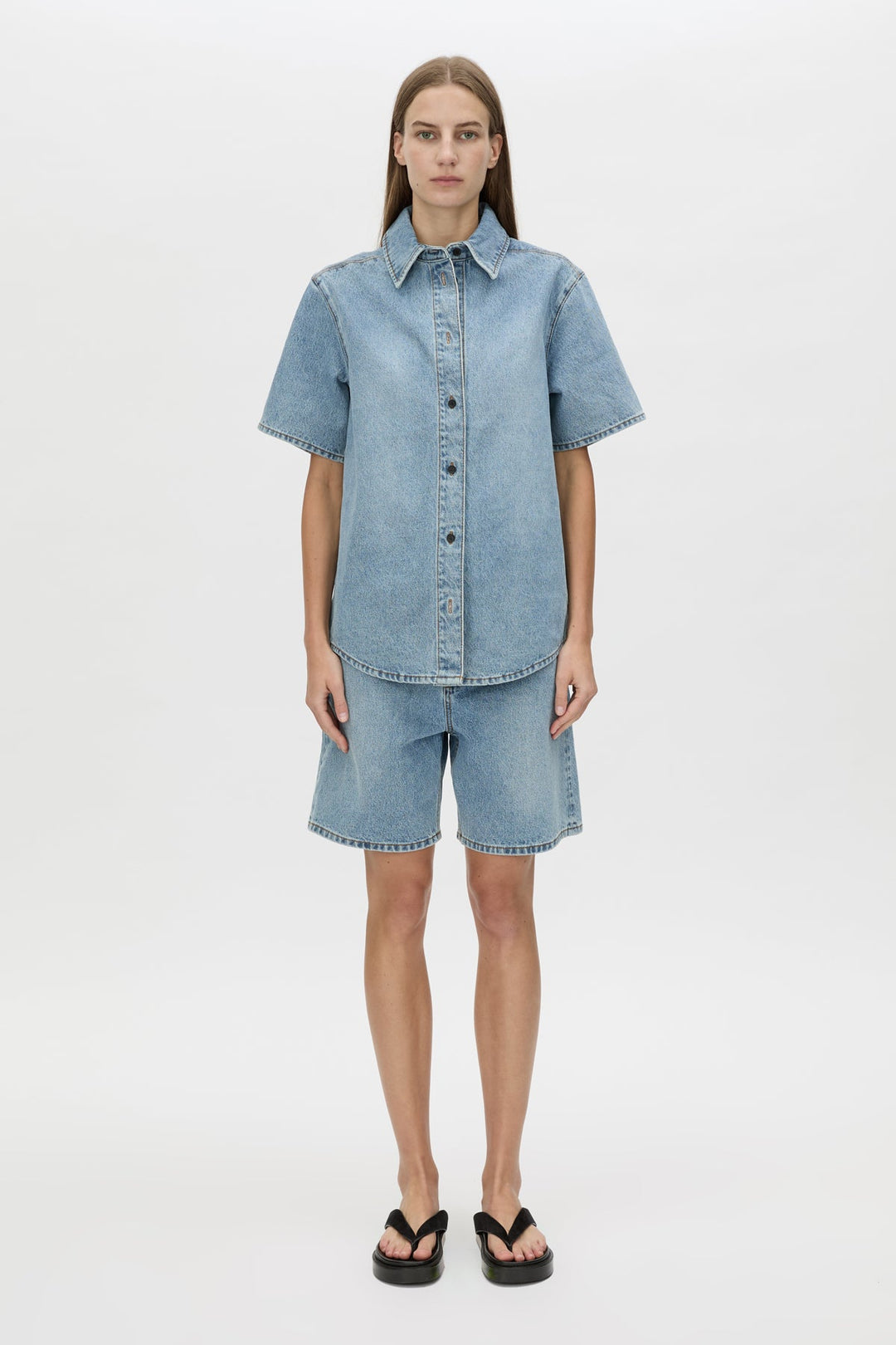 Ezra Denim Short - Light Vintage Blue