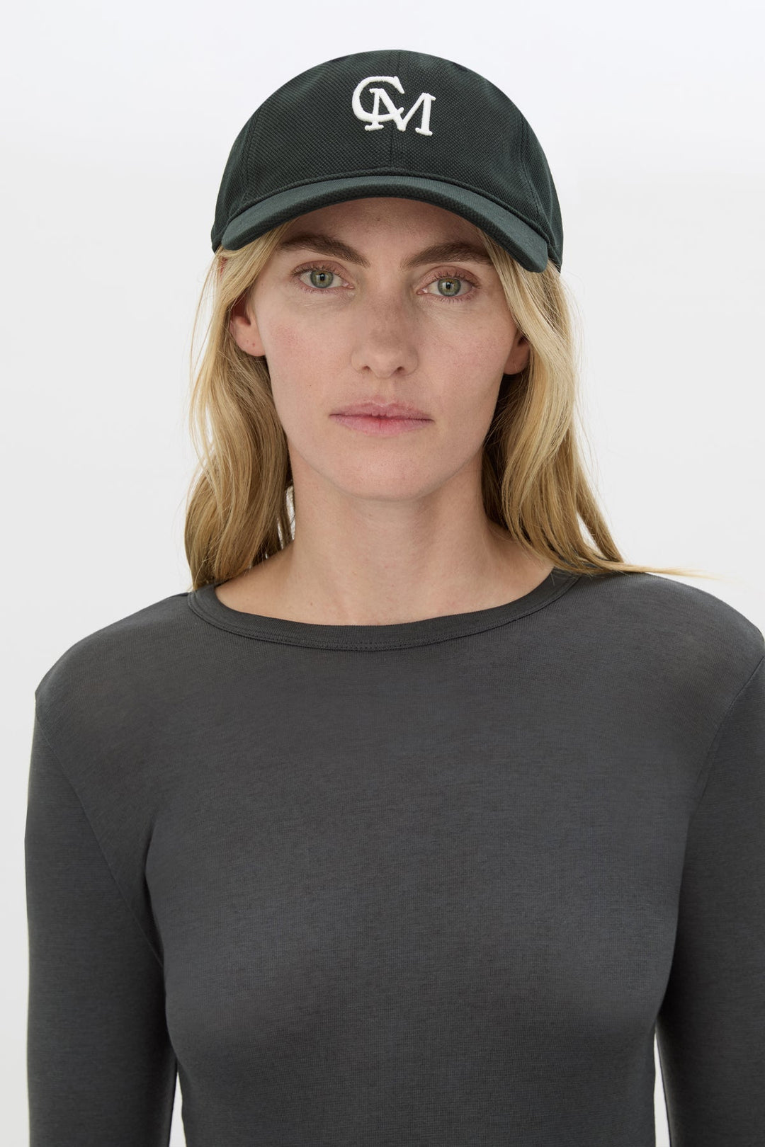 Isolde Embroidered Logo Cap - Black/White
