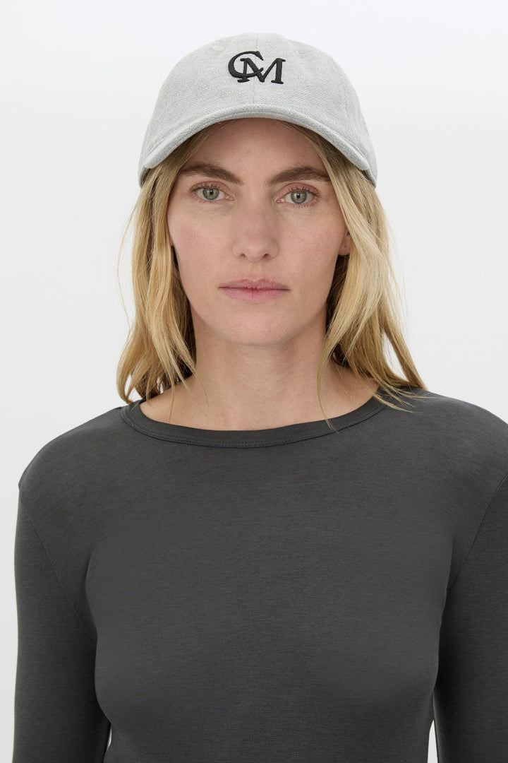 Isolde Embroidered Logo Cap - Grey Marle/Black