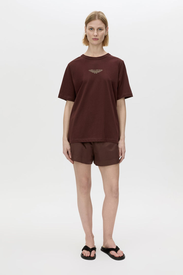 Janice Logo Tee - Chocolate