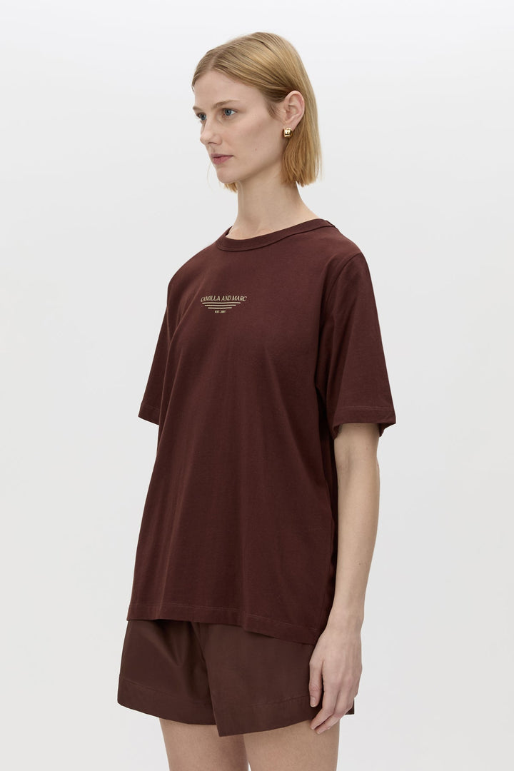 Janice Logo Tee - Chocolate