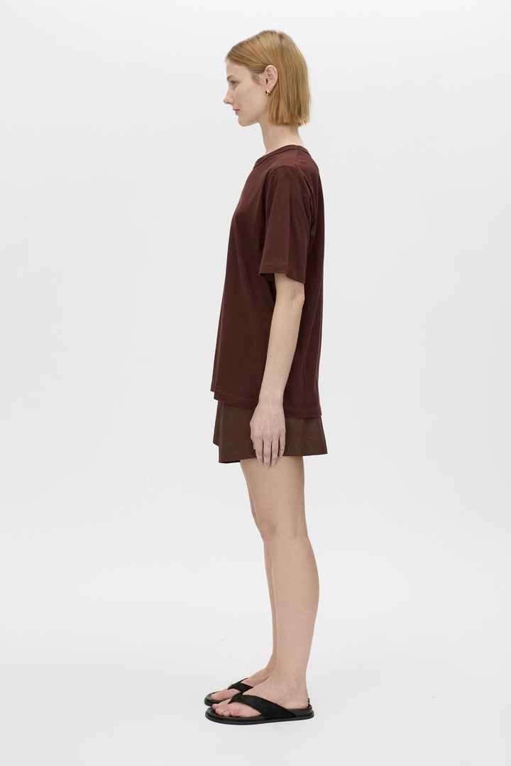 Janice Logo Tee - Chocolate