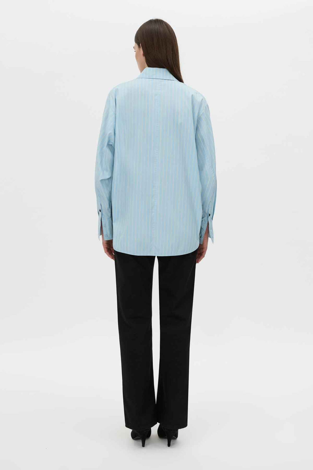 Jenie Stripe Shirt - Baby Blue Stripe