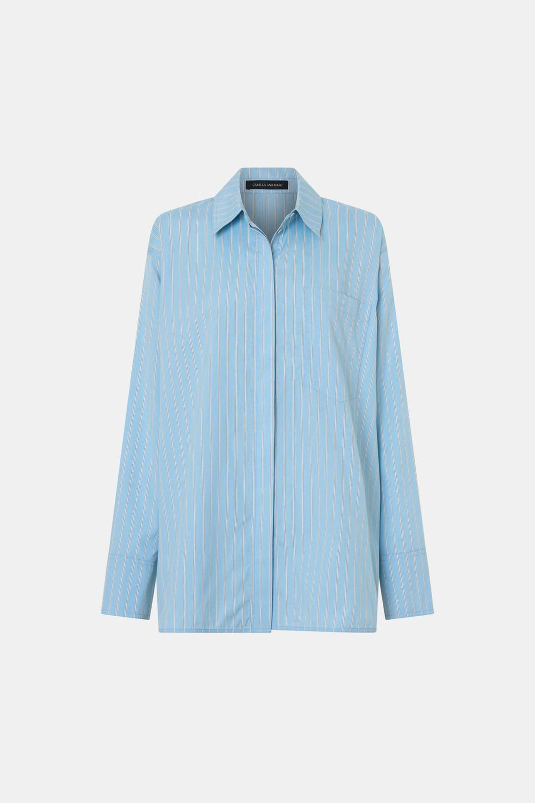 Jenie Stripe Shirt - Baby Blue Stripe