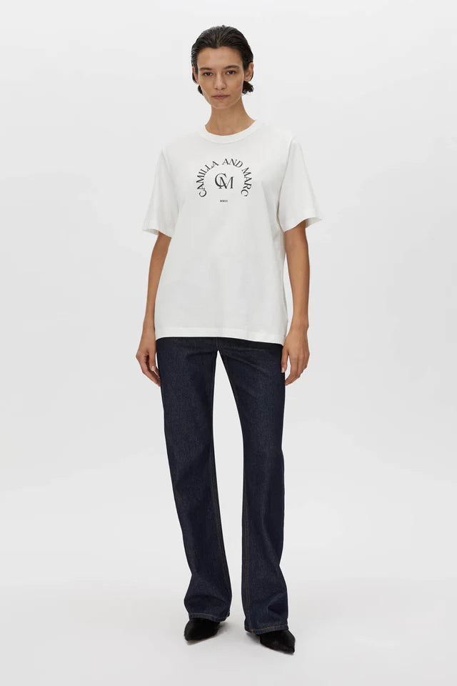 Karine Graphic Tee - Soft White