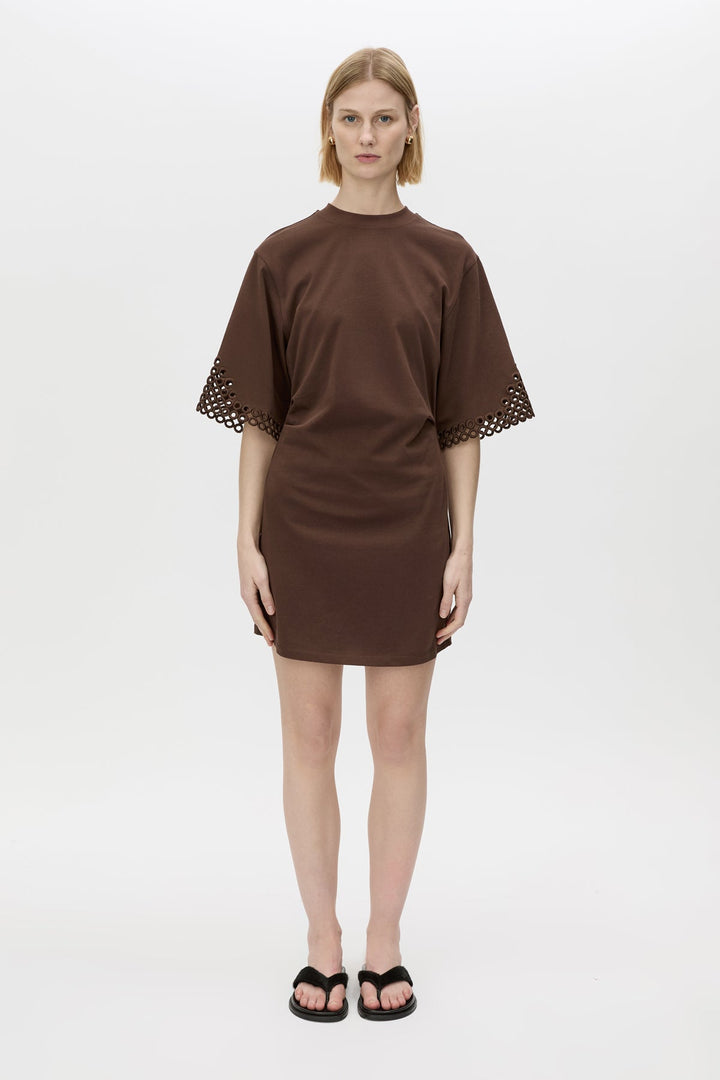 Lolani Mini Tee Dress - Chocolate