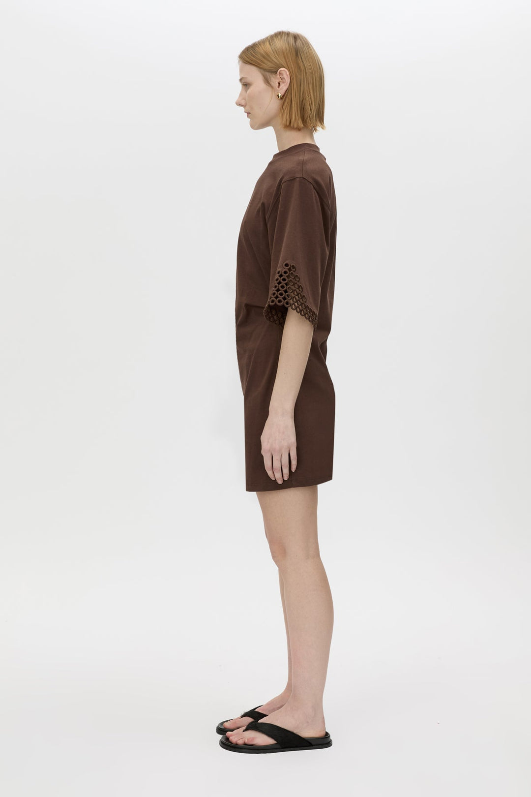 Lolani Mini Tee Dress - Chocolate
