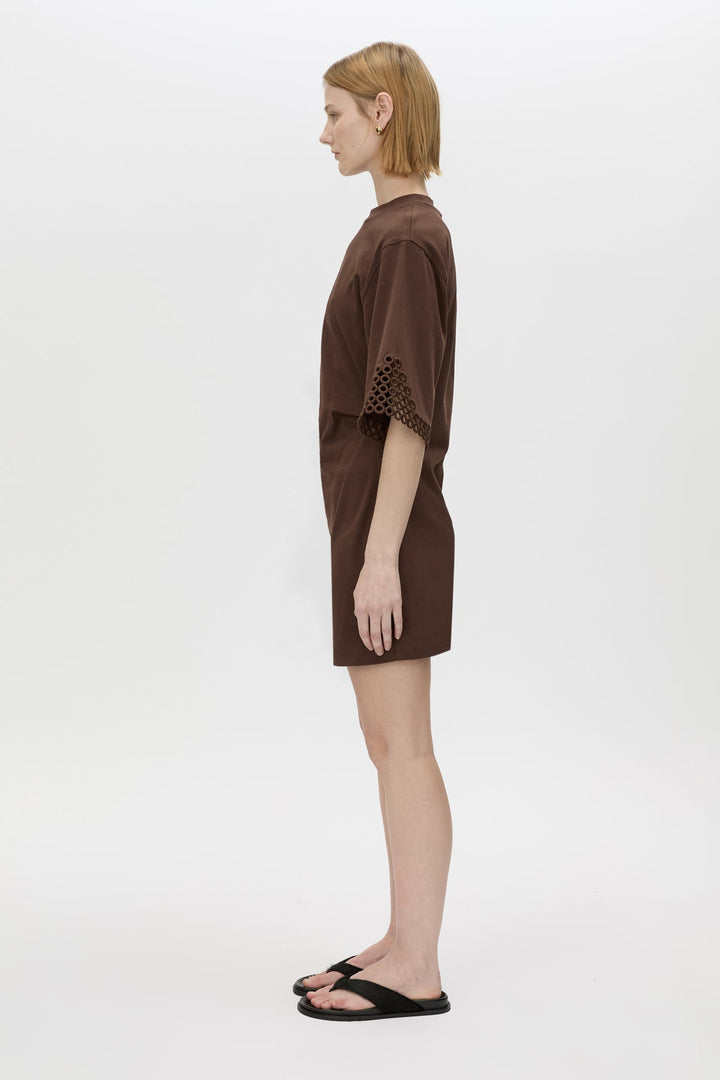 Lolani Mini Tee Dress - Chocolate