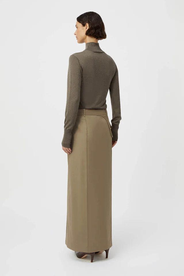 Madero Maxi Skirt - Khaki