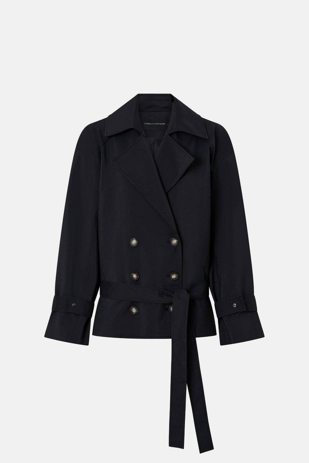 Malia Belted Jacket - Black