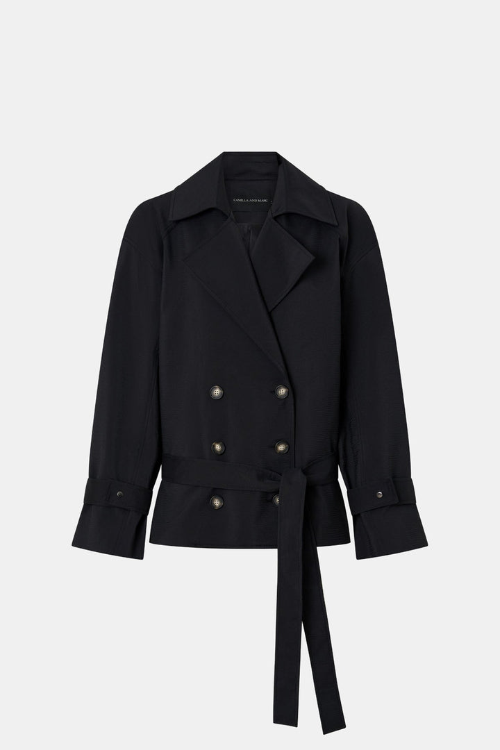 Malia Belted Jacket - Black