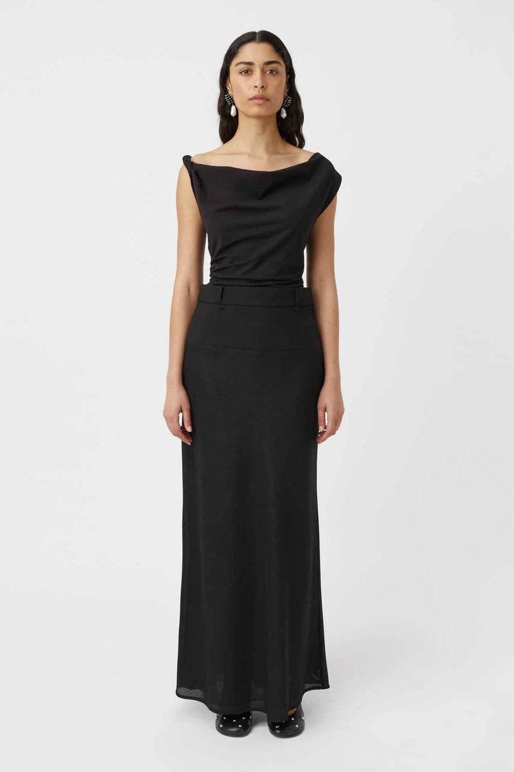 Black dressy fitted off should top 
