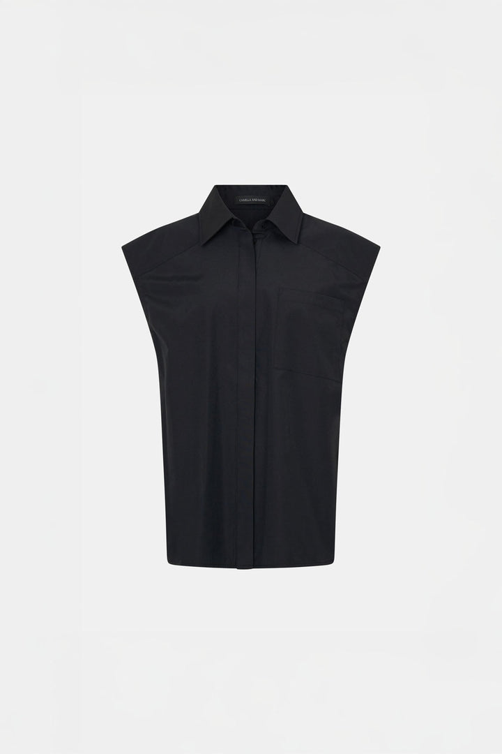 Milo Sleeveless Shirt - Black