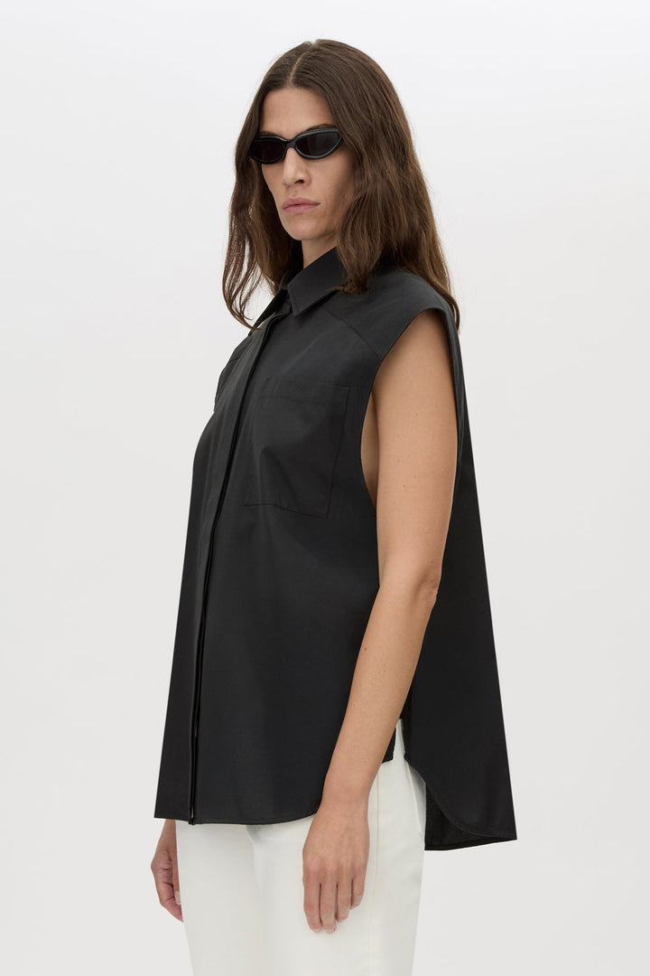 Milo Sleeveless Shirt - Black