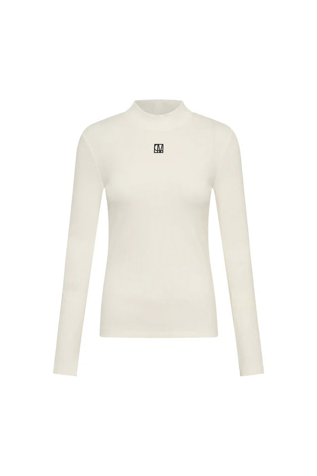 Nora Rib LS Top - Soft White