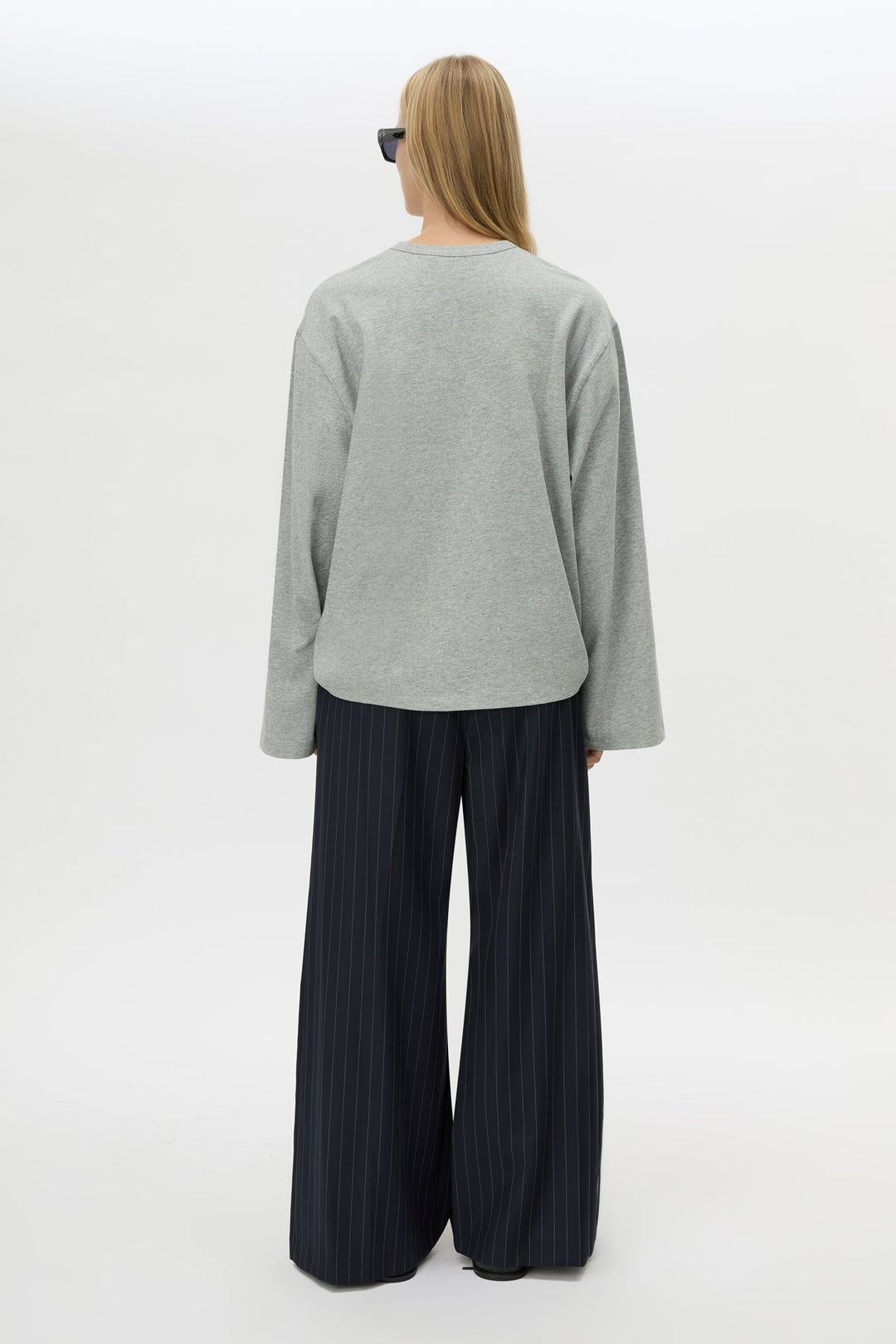 Peretti Long Sleeve Tee - Grey Marle