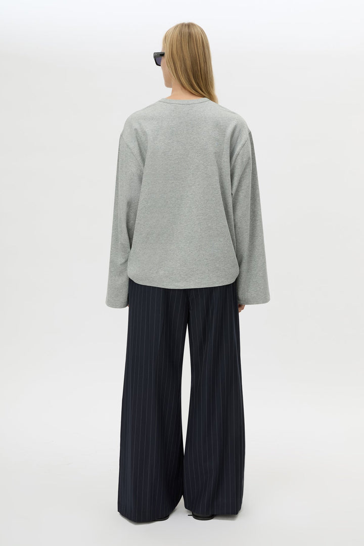 Peretti Long Sleeve Tee - Grey Marle