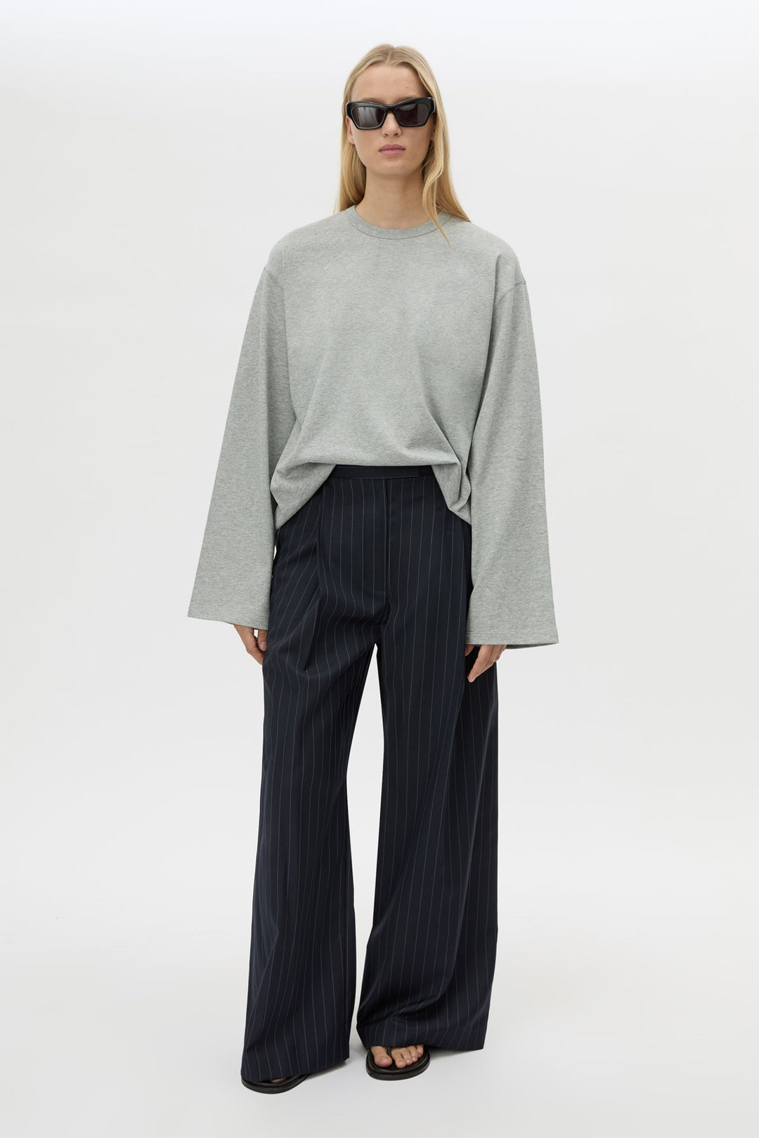Peretti Long Sleeve Tee - Grey Marle