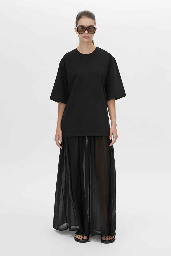 Romy Contrast Maxi Dress - Black