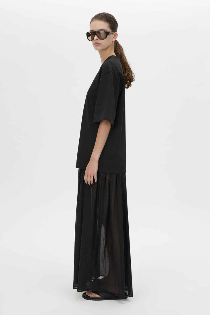 Romy Contrast Maxi Dress - Black