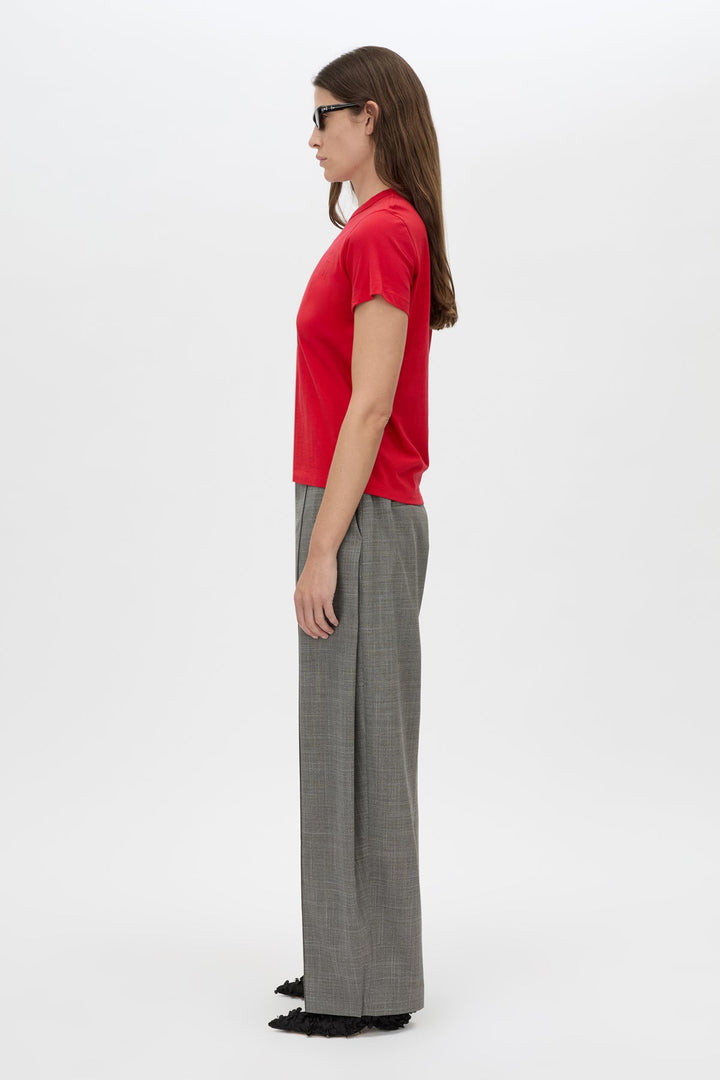 Rosa Monogram Neat Fit Tee - Poppy Red