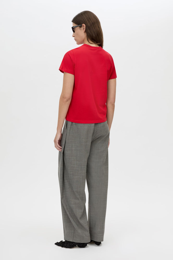 Rosa Monogram Neat Fit Tee - Poppy Red