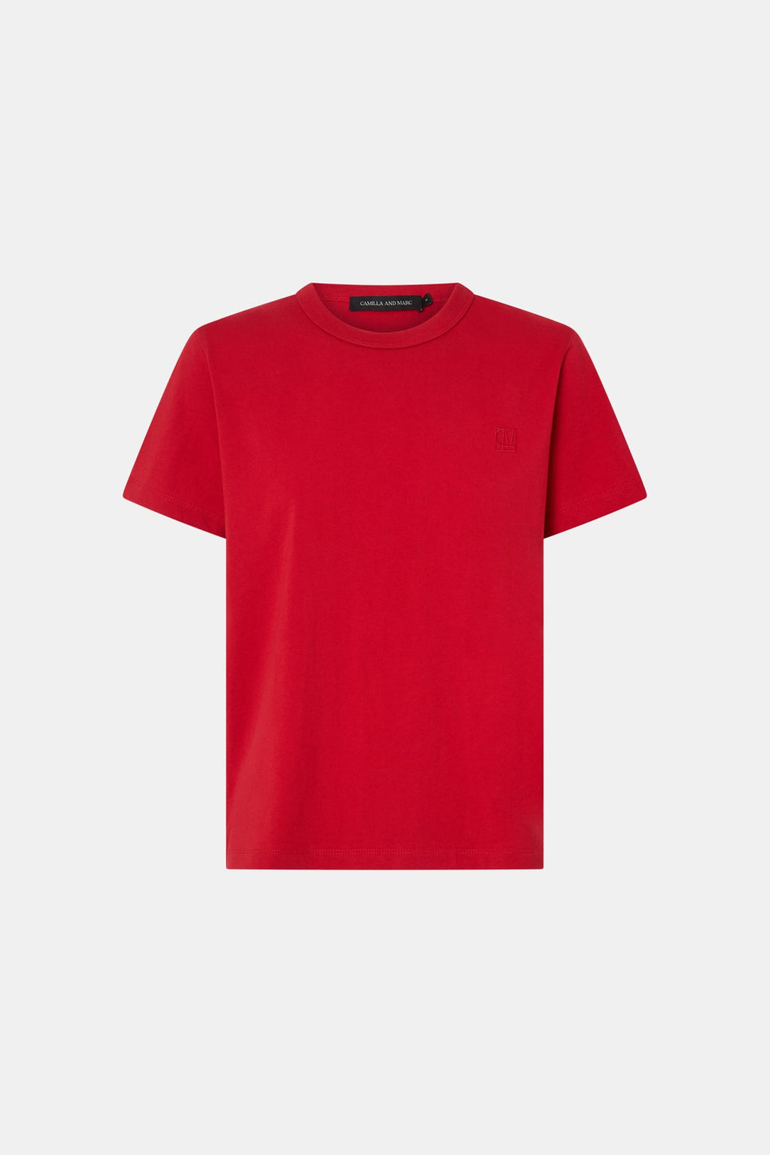 Rosa Monogram Neat Fit Tee - Poppy Red