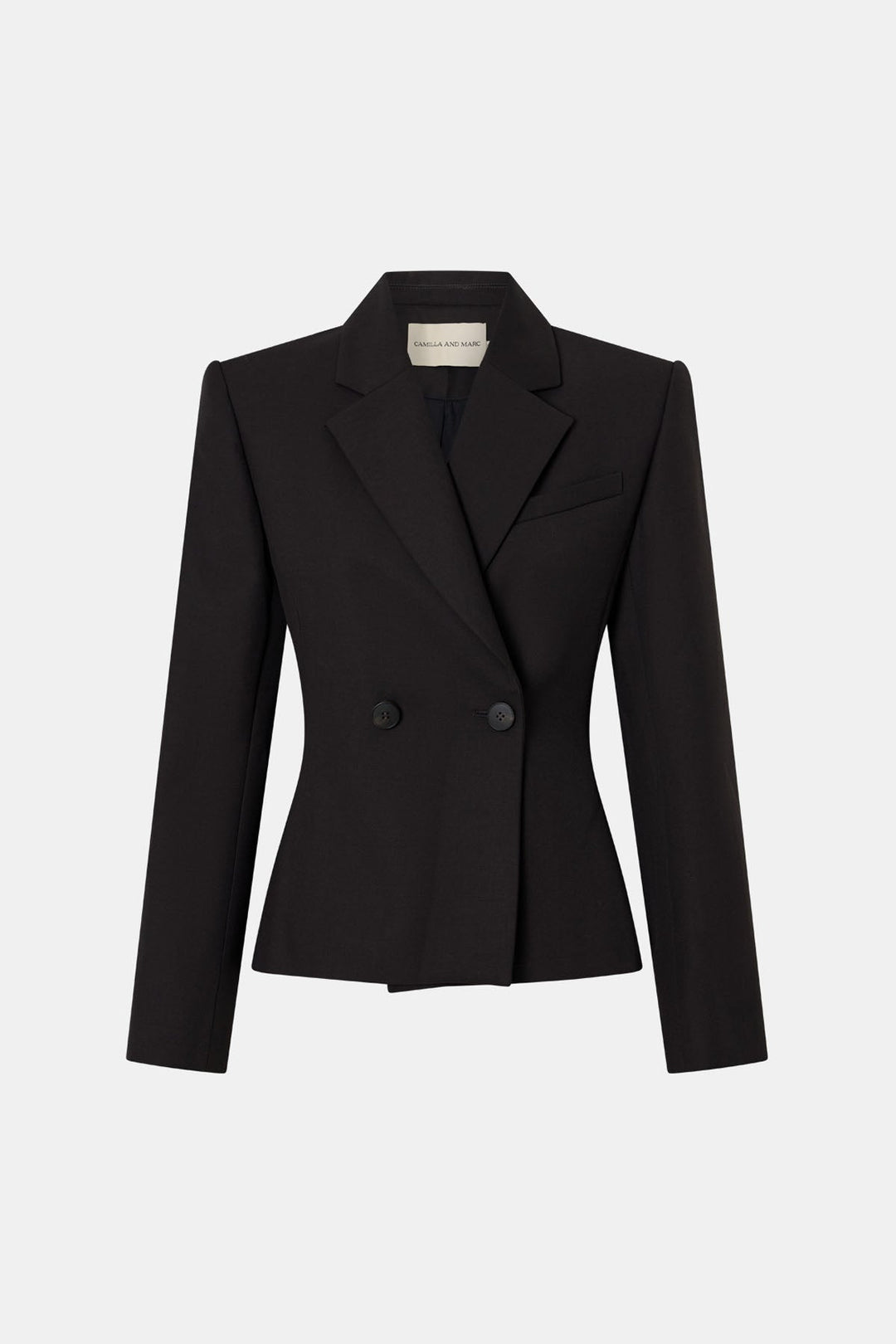 Saxony Fitted Blazer - Espresso Pindot