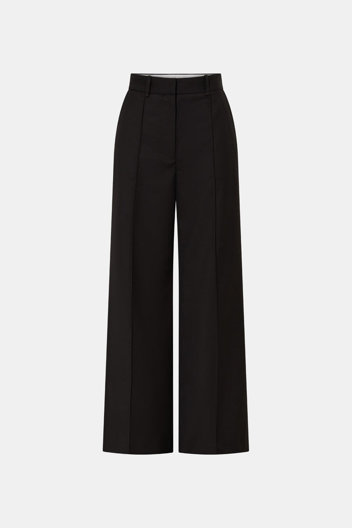 Saxony High Waisted Pant - Espresso Pindot