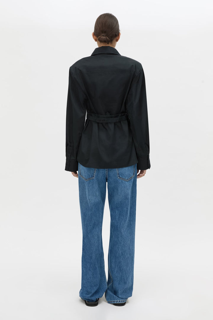 Tarn Fitted Long Sleeve Shirt - Black