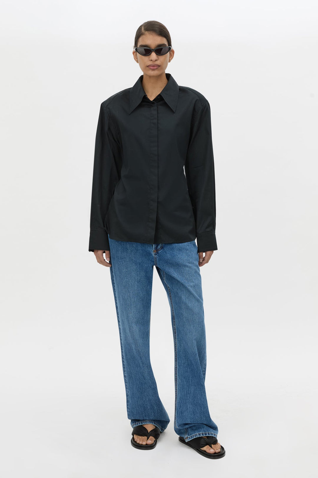 Tarn Fitted Long Sleeve Shirt - Black