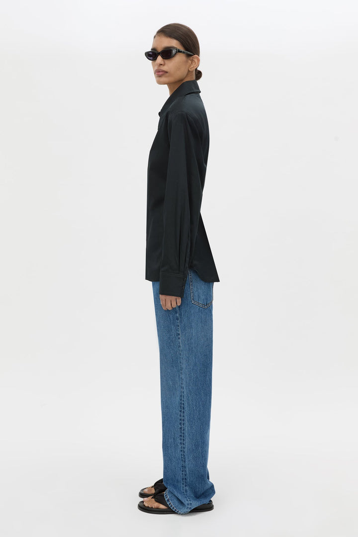 Tarn Fitted Long Sleeve Shirt - Black