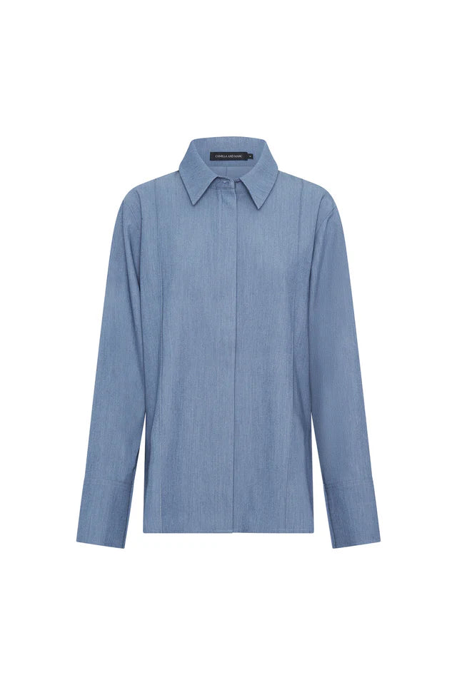 Vania Shirt - Blue Marle