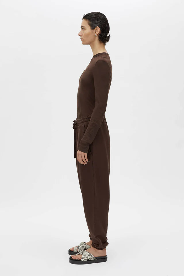Park Long Sleeve Logo Top - Bitter Chocolate